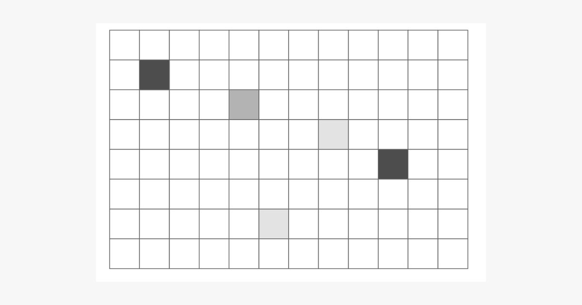 Diagram of a rectangular room with scattered heaters